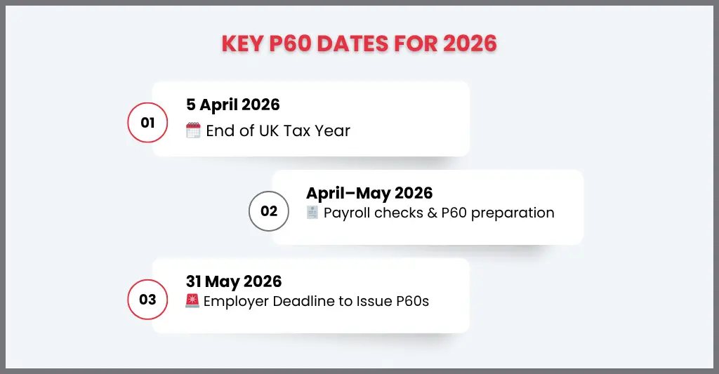 P60 Deadline Made Easy: A Quick Guide for Employees & Employers 1 P60 Deadline 2026 Key Payroll Dates You Must Not Miss